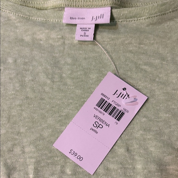 J. Jill Red Coral Sleeveless 100% Linen Top NWT Size SP - Picture 3 of 8